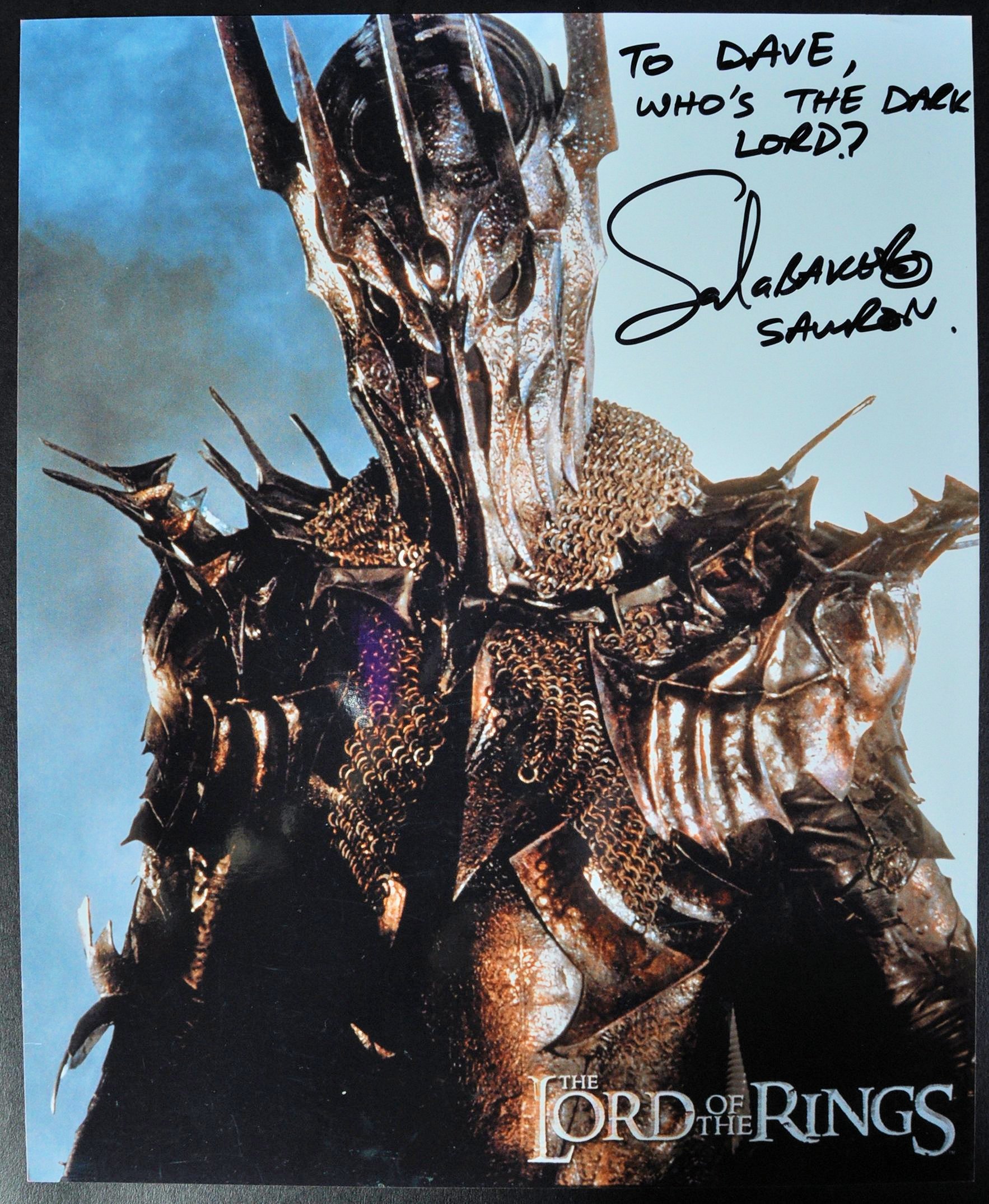 ESTATE OF DAVE PROWSE - LORD OF THE RINGS - SALA BAKER SIGNED PHOTO