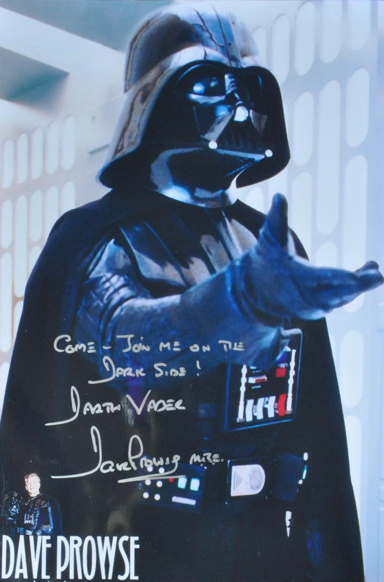 ESTATE OF DAVE PROWSE - STAR WARS - SIGNED 8X12" PHOTO W/CAPTION