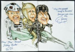 ESTATE OF DAVE PROWSE - STAR WARS - BULLUCH & BAKER SIGNED ARTWORK