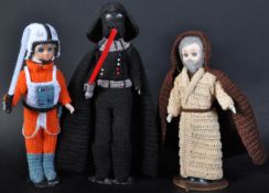 ESTATE OF DAVE PROWSE - FAN ART - STAR WARS - KNITTED DOLLS