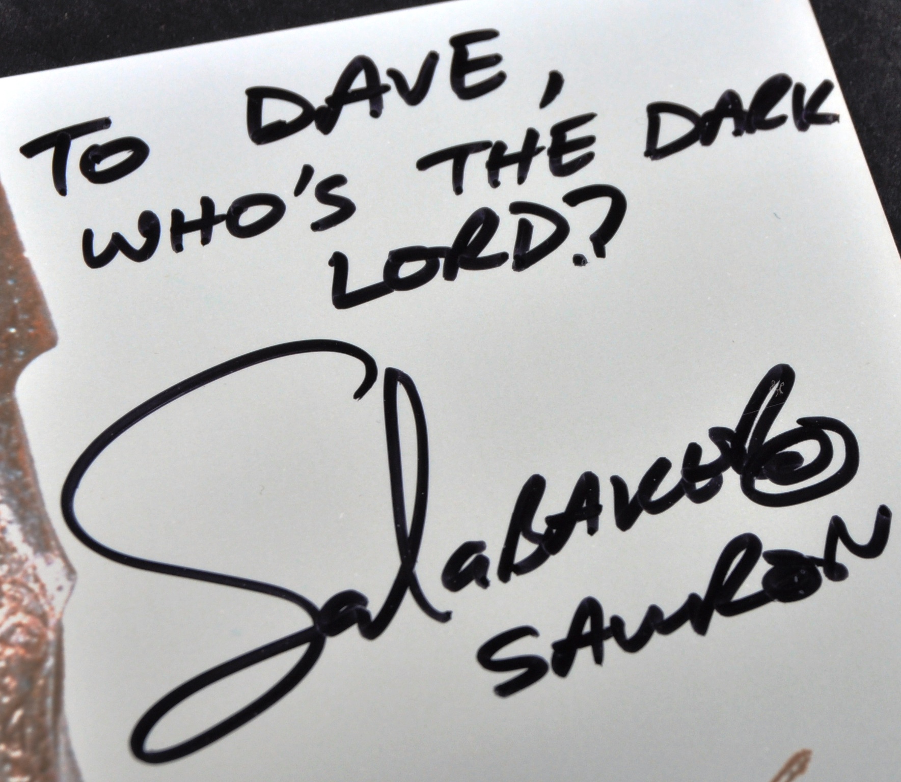 ESTATE OF DAVE PROWSE - LORD OF THE RINGS - SALA BAKER SIGNED PHOTO - Image 2 of 2