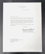 ESTATE OF DAVE PROWSE - LETTER FROM THE WHITE HOUSE