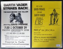 ESTATE OF DAVE PROWSE - STAR WARS PERSONAL APPEARANCES - POSTERS