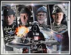 ESTATE OF DAVE PROWSE - STAR WARS - IMPERIAL OFFICER'S MULTI SIGNED 16X12"