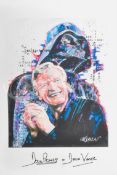 ESTATE OF DAVE PROWSE - SIGNED POP-ART DARTH VADER PRINT