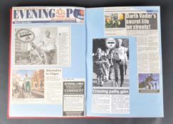 ESTATE OF DAVE PROWSE - PROWSE'S PERSONAL NEWSPAPER CLIPPINGS ALBUM