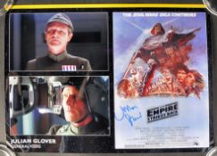 ESTATE OF DAVE PROWSE - STAR WARS - JULIAN GLOVER 16X12" SIGNED PHOTO