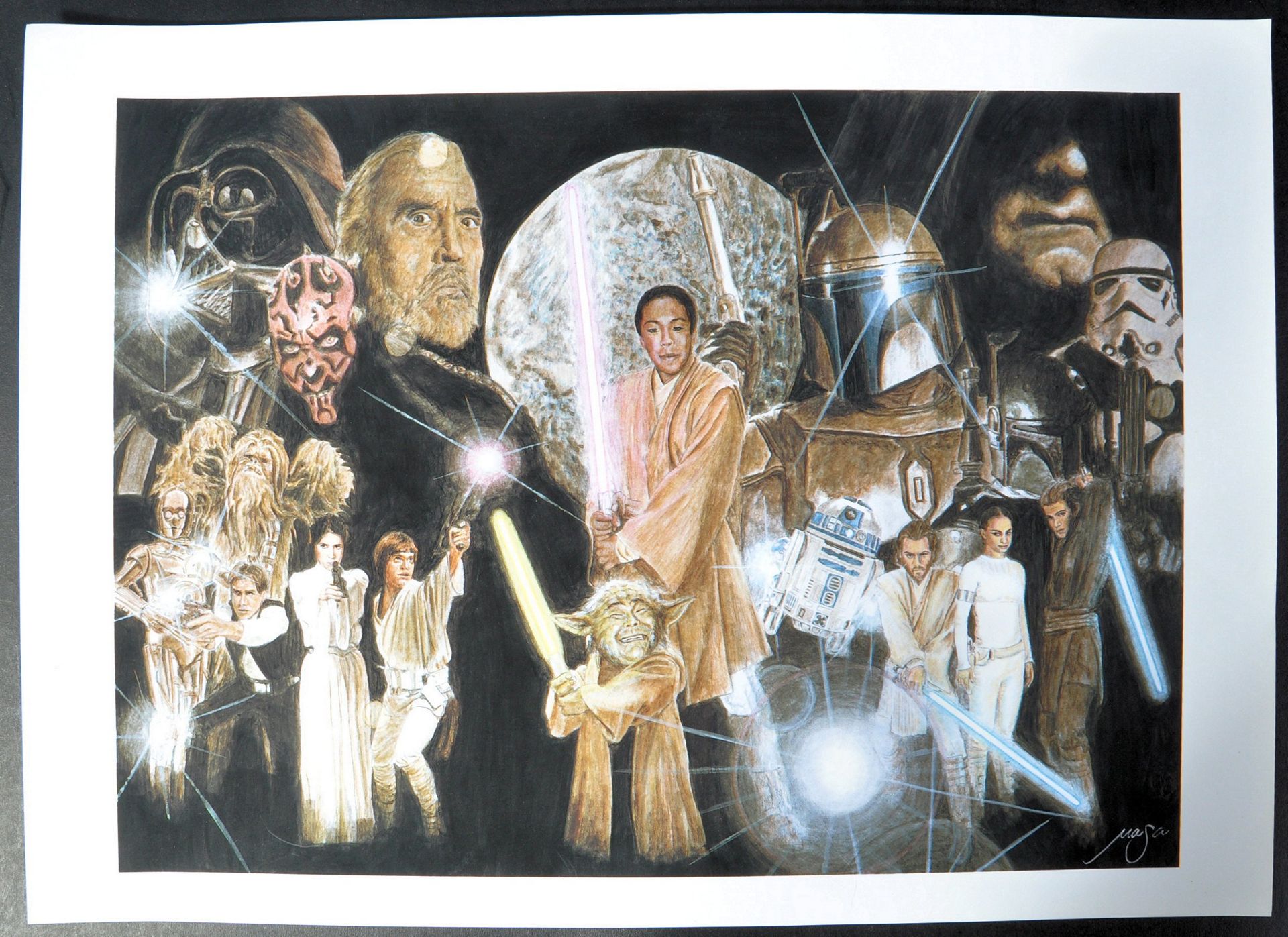 ESTATE OF DAVE PROWSE - STAR WARS - FAN ARTWORK - MASA PRINT