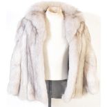 VINTAGE 20TH CENTURY SILVER FOX FUR COAT