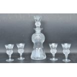 VINTAGE EDINBURGH CRYSTAL DECANTER & GLASSES