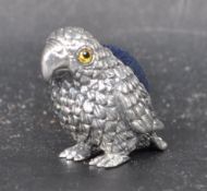 CONTEMPORARY STERLING SILVER PARROT PIN CUSHION