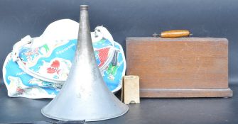 20TH CENTURY CYLINDER PHONOGRAPH AND WAX CYLINDERS