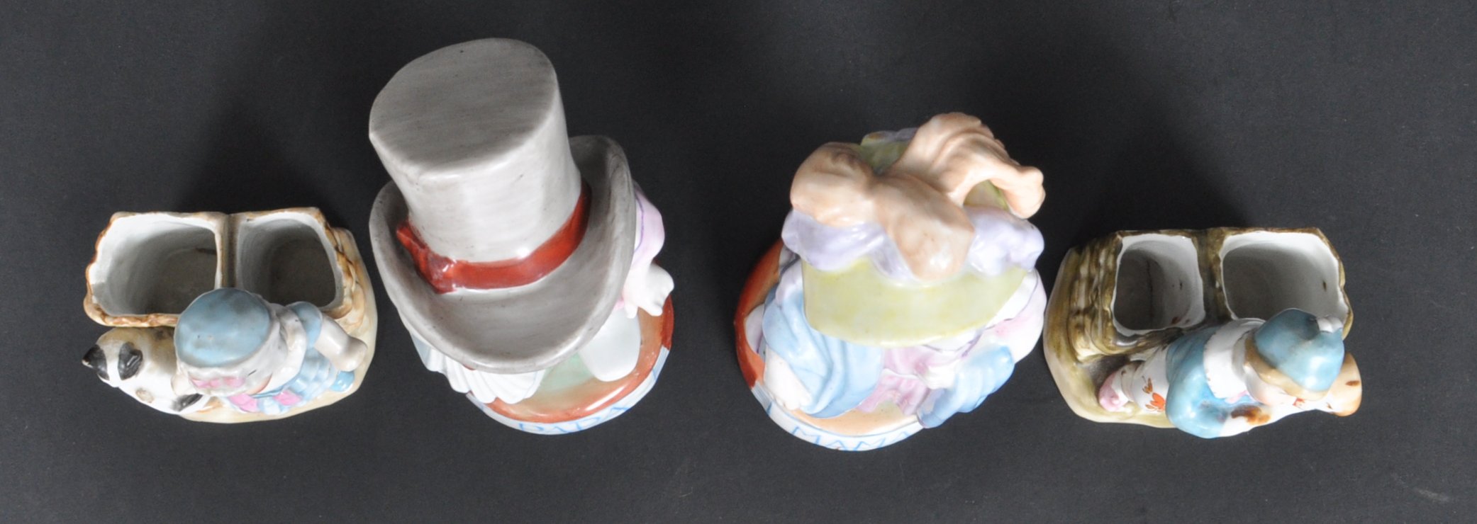 FOUR GERMAN CERAMIC PORCELAIN MATCH HOLDERS - Image 6 of 8