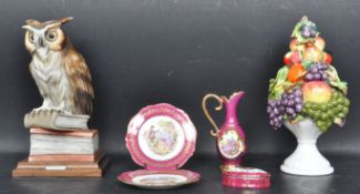 FOUR 20TH CENTURY CERAMIC CABINET WARE ITEMS