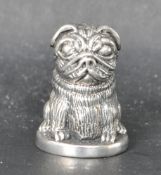 SILVER THIMBLE IN THE FORM OF A PUG