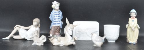 COLLECTION OF VINTAGE 20TH CENTURY SPANISH LLADRO CERAMIC PORCELAIN FIGURINES