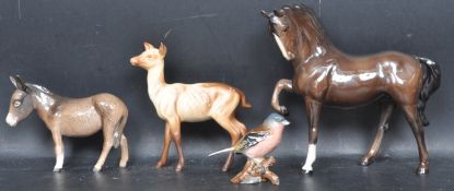 GROUP OF FOUR CERMIC PORCELAIN BESWICK FIGURINES