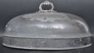 LARGE 19TH CENTURY VICTORIAN SILVER PLATED MEAT COVER / LID