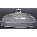 LARGE 19TH CENTURY VICTORIAN SILVER PLATED MEAT COVER / LID