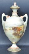 EARLY 20TH CENTURY ROYAL WORCESTER VASE AND COVER