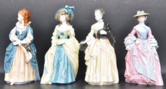 GROUP OF FOUR ROUYAL DOULTON CERAMIC PORCELAIN FIGURINES.