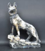 1930'S ART DECO GERMAN SHEPHERD PLASTER FIGURINE