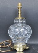 VINTAGE 20TH CENTURY WATERFORD CRYSTAL KENT ACCENT TABLE LAMP