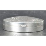 SILVER PILL BOX WITH ENGRAVED LID