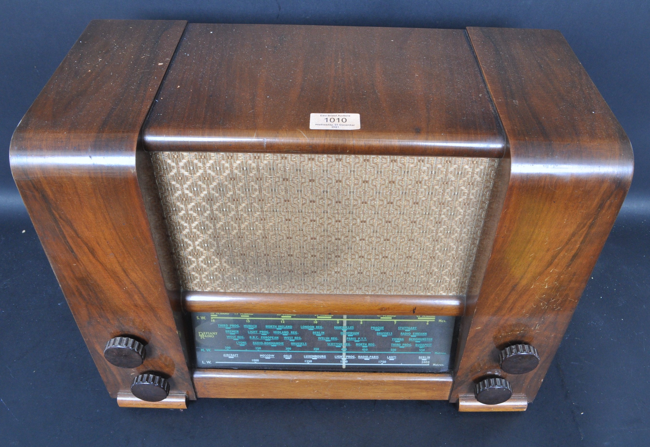 MID 20TH CENTURY MAHOGANY CASE VALVE RADIO - Image 3 of 7