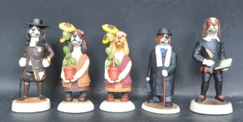 ROBERT HARROP - COUNTRY COMPANIONS - FIVE RESIN FIGURINES