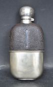 EARLY 20TH CENTURY JAMES DIXON & SONS WHITE METAL HIP FLASK