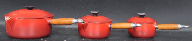 THREE LE CREUSET PANS