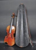 19TH CENTURY TWO PIECE MAPLE BACK VIOLIN