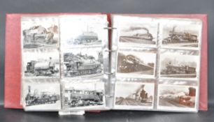LARGE COLLECTION OF EARLY 20TH CENTURY TRAIN RELATED POSTCARDS