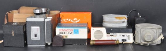 COLLECTION OF VINTAGE 20TH CENTURY CAMERA & AUDIO EQUIPMENT