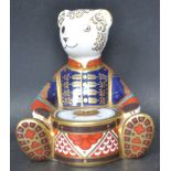 ROYAL CROWN DERBY DRUMMER BEAR PAPERWEIGHT