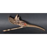 SILVER GILDED CLIP IN THE FORM OF A WATER BIRD