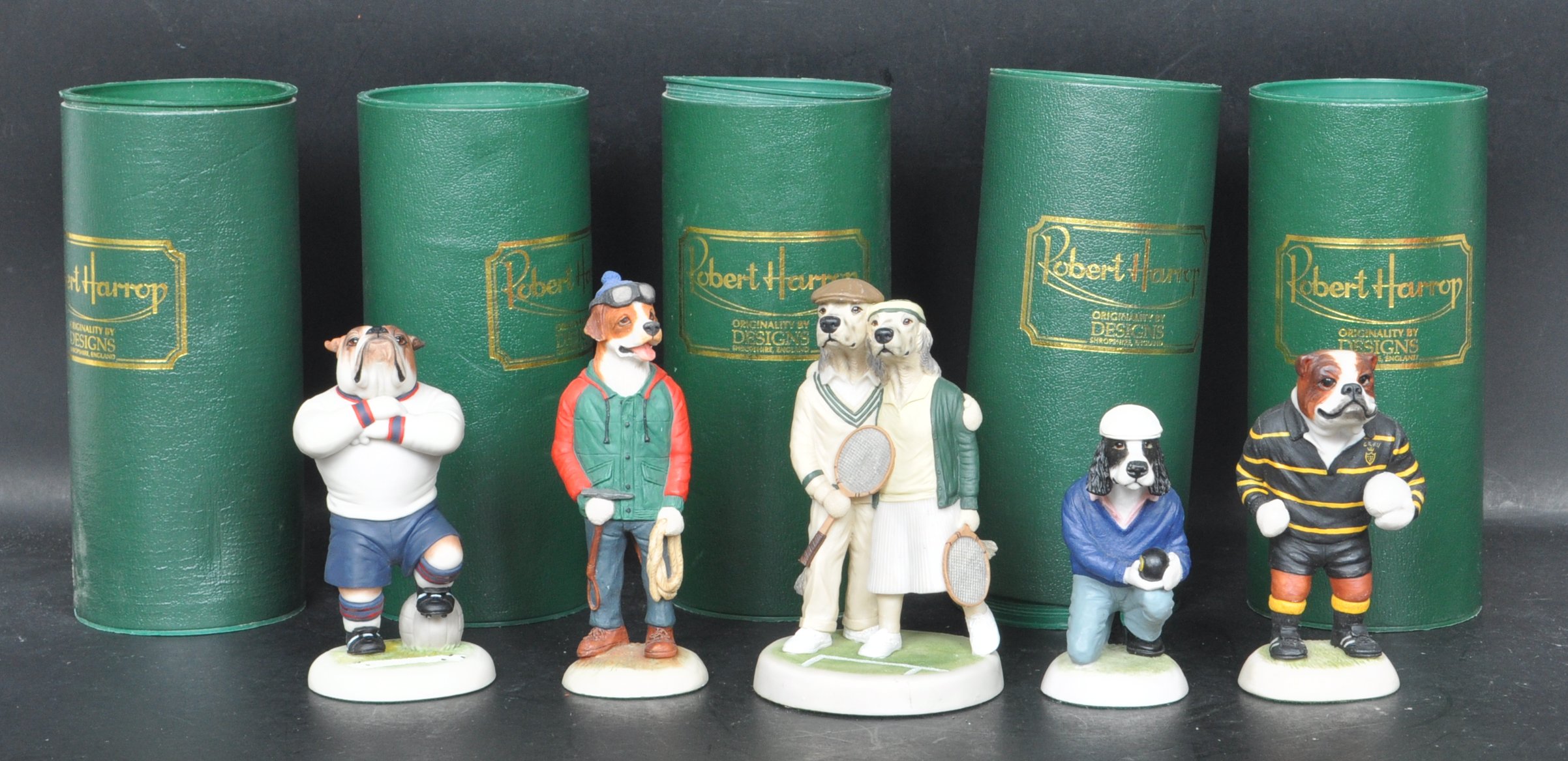 ROBERT HARROP - COUNTRY COMPANIONS COLLECTION OF FIVE RESIN FIGURES