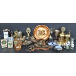 COLLECTION OF VINTAGE 20TH CENTURY BRASS WARE ITEMS