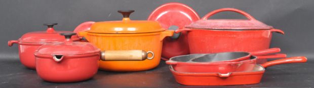 COLLECTION OF FRENCH ENAMEL COOKWARE