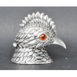 SILVER PLATED PARROT SHAPED INKWELL