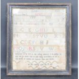 19TH CENTURY GEORGE III NEEDLEPOINT SAMPLER