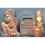 COLLECTION OF 20TH CENTURY AFRICAN TIBAL WOODEN WARE