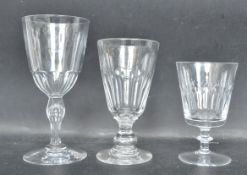 THREE 19TH CENTURY & LATER DRINKING GLASSES