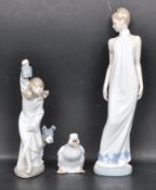 THREE CERAMIC PORCELAIN FIGURINES BY NAO