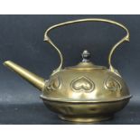 EARLY 20TH CENTURY ARTS AND CRAFTS / MANNER OF ARCHIBALD KNOX BRASS TEAPOT