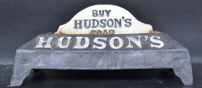 CAST IRON ADVERTISING SHOPFRONT DOG BOWL FOR HUDSON'S SOAP