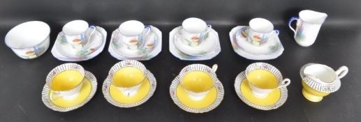 COLLECTION OF ART DECO CHINA TABLEWARES