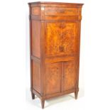 LATE 19TH CENTURY FRENCH LOUIS XVI BURR WALNUT SECRETAIRE A ABATTANT