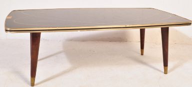 1960's MID CENTURY RETRO GLASS TOP ASTRO COFFEE TABLE